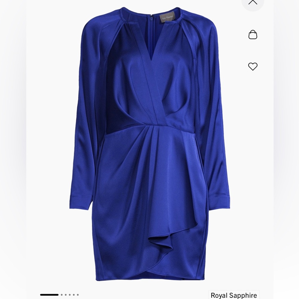 Liv Foster
Ruffled Long-Sleeve Satin Minidress